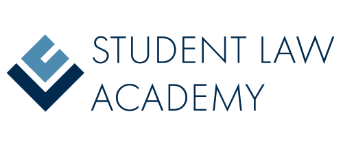 Student Law Academy light blue and dark blue logo